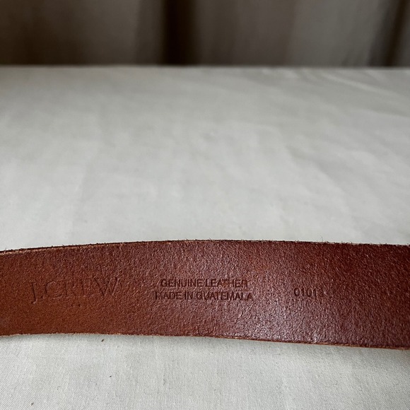 J.Crew Women's Tan Leather Belt 1.25" Classic Brown Minimalist Size 30 - Picture 4 of 6
